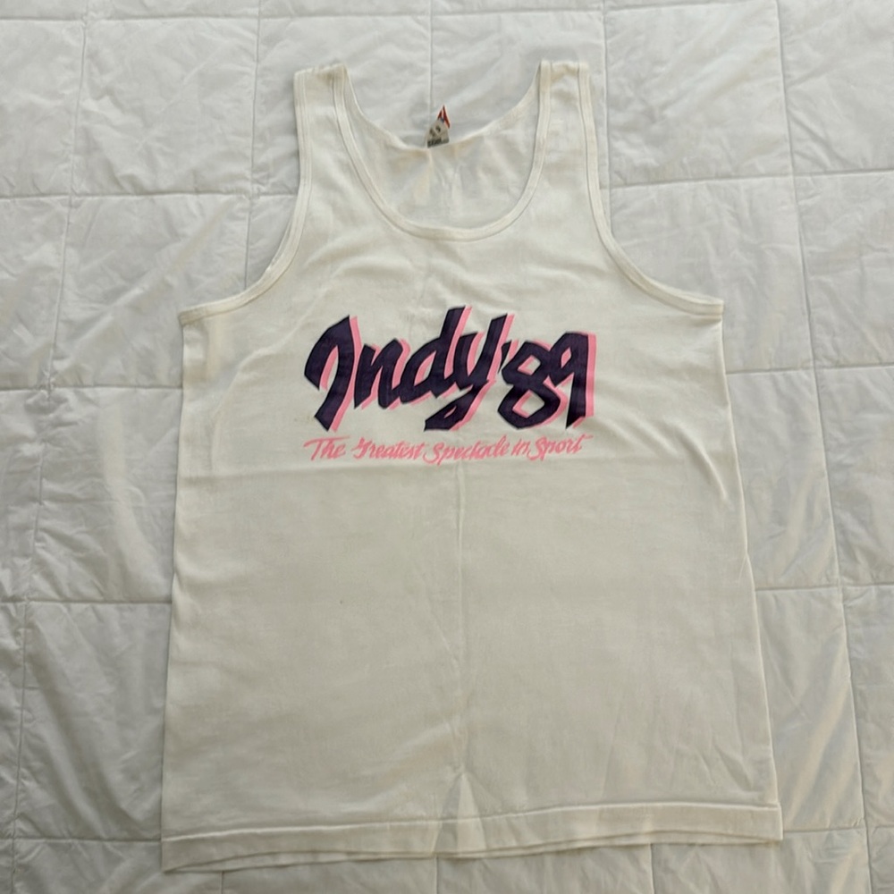 Vintage 80s Indianapolis 500 Tank Top Size Medium